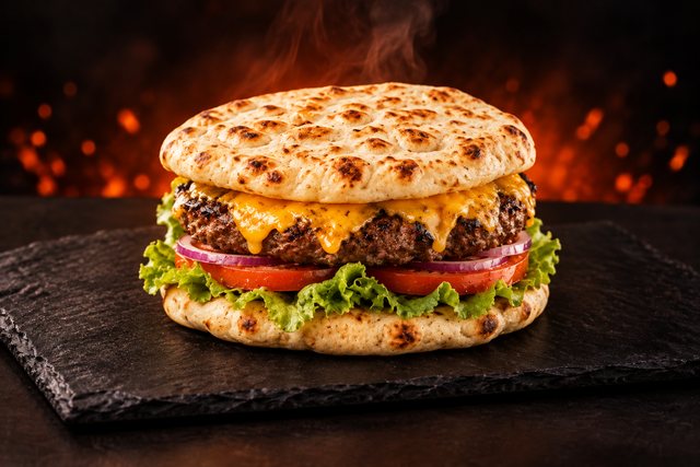 Naan Burger Cheese