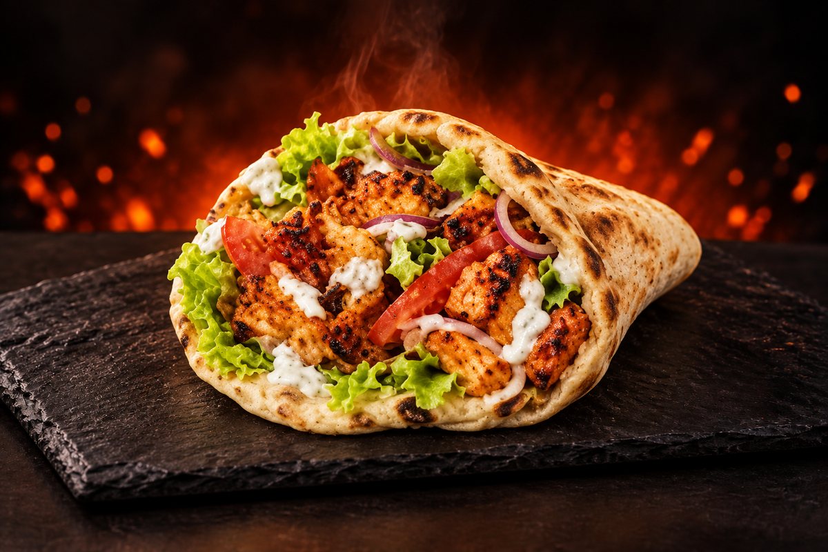 Sandwich Poulet (Curry ou Tandoori)
